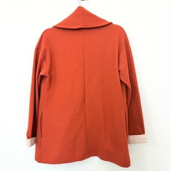 DOLAN Left Coast Collection Open Front Rust Orange Knit Jacket Women XS - Picture 4 of 5